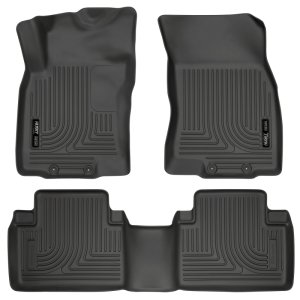 Nissan Rogue Floor Liners - Front + Second Row - Husky Liners - WeatherBeater - Black - 2014